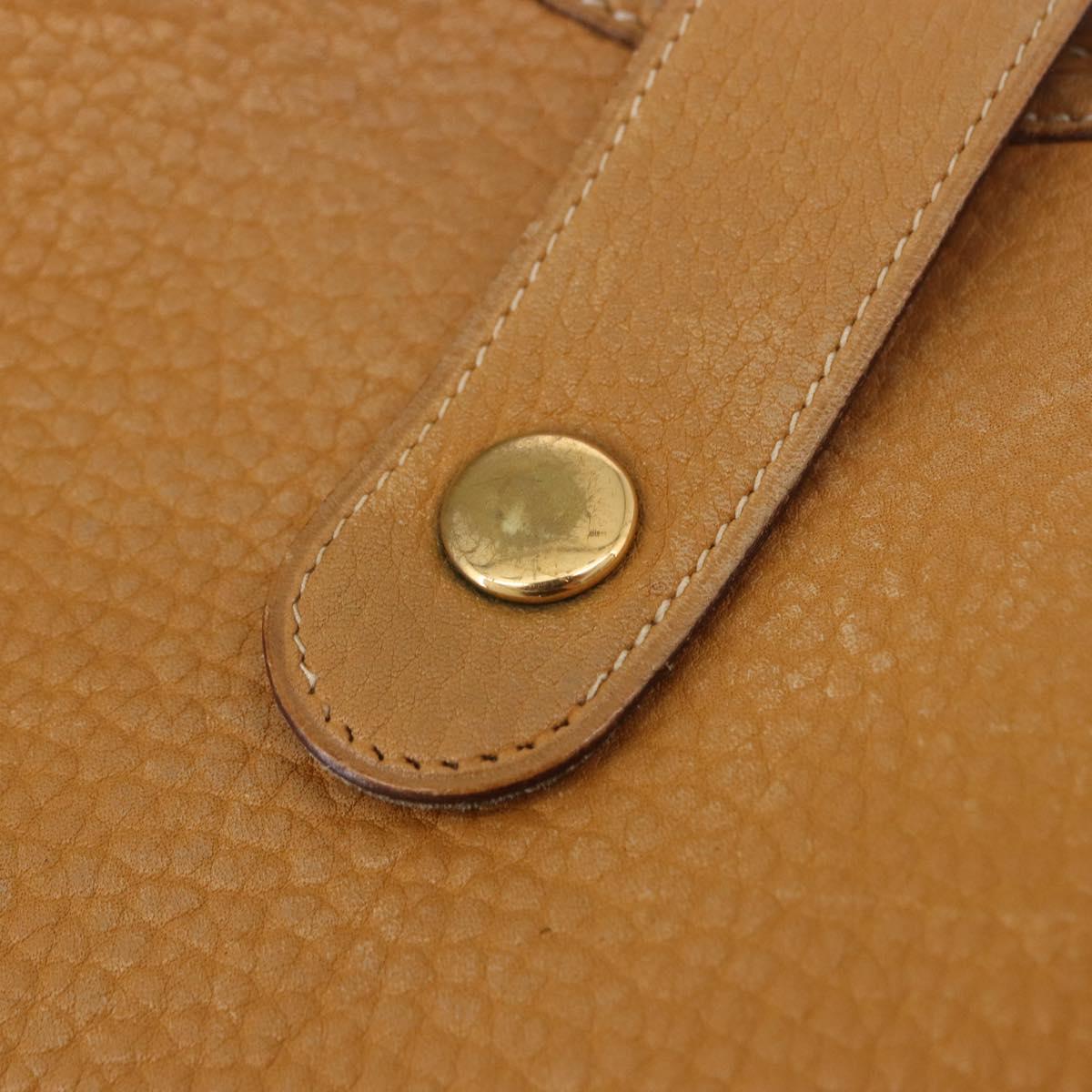 HERMES Rodeo Shoulder Bag Taurillon Leather Beige Gold Auth 190526
