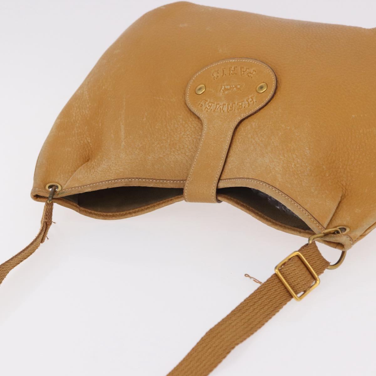 HERMES Rodeo Shoulder Bag Taurillon Leather Beige Gold Auth 190526