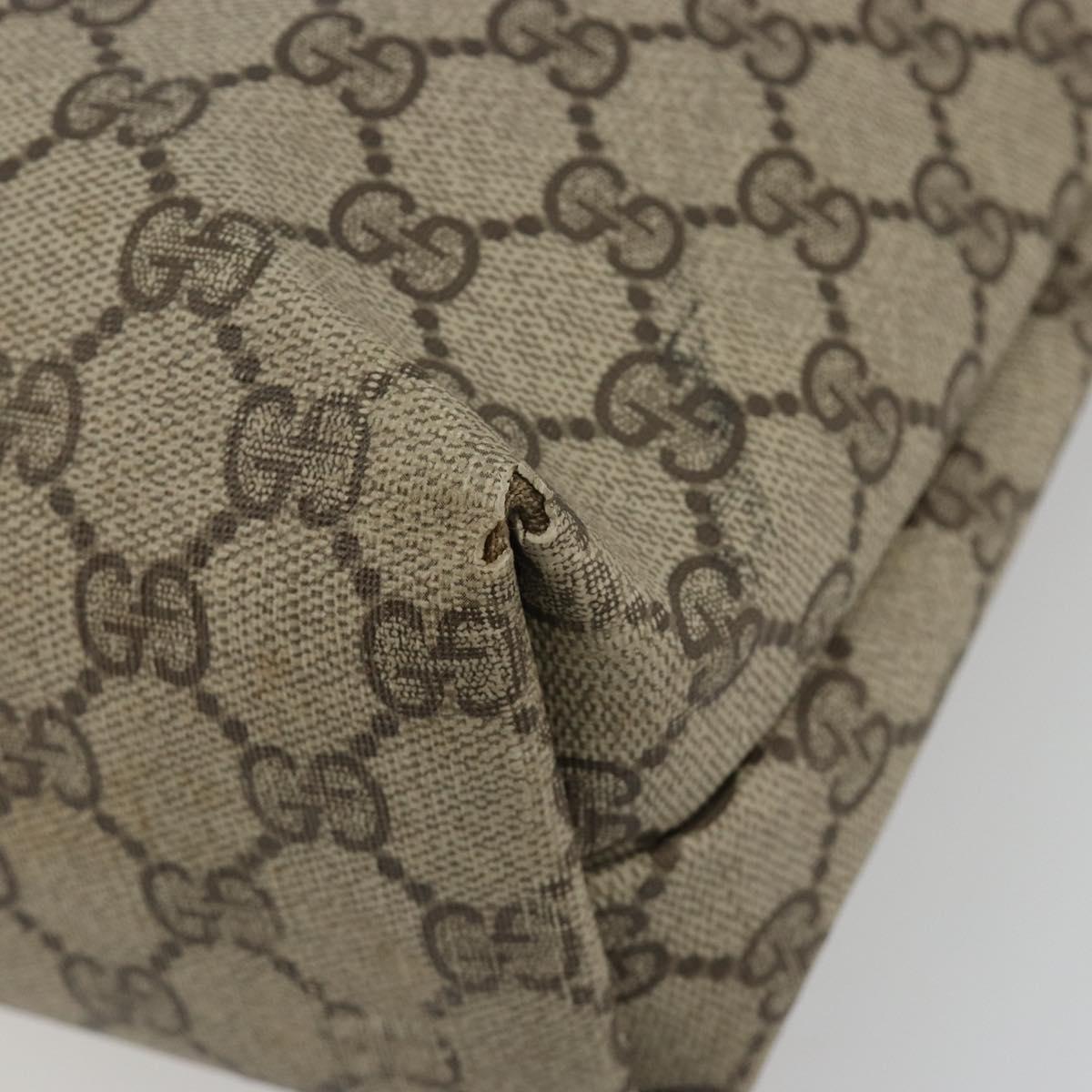 GUCCI GG Supreme Web Sherry Line Tote Bag PVC Beige Gold 39 002 4487 Auth 190532
