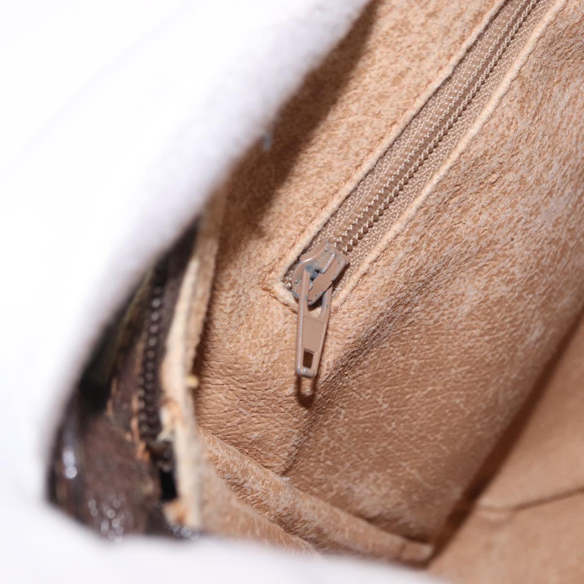 GUCCI GG Supreme Web Sherry Line Bag PVC Beige Gold 89 02 077 Auth 190534