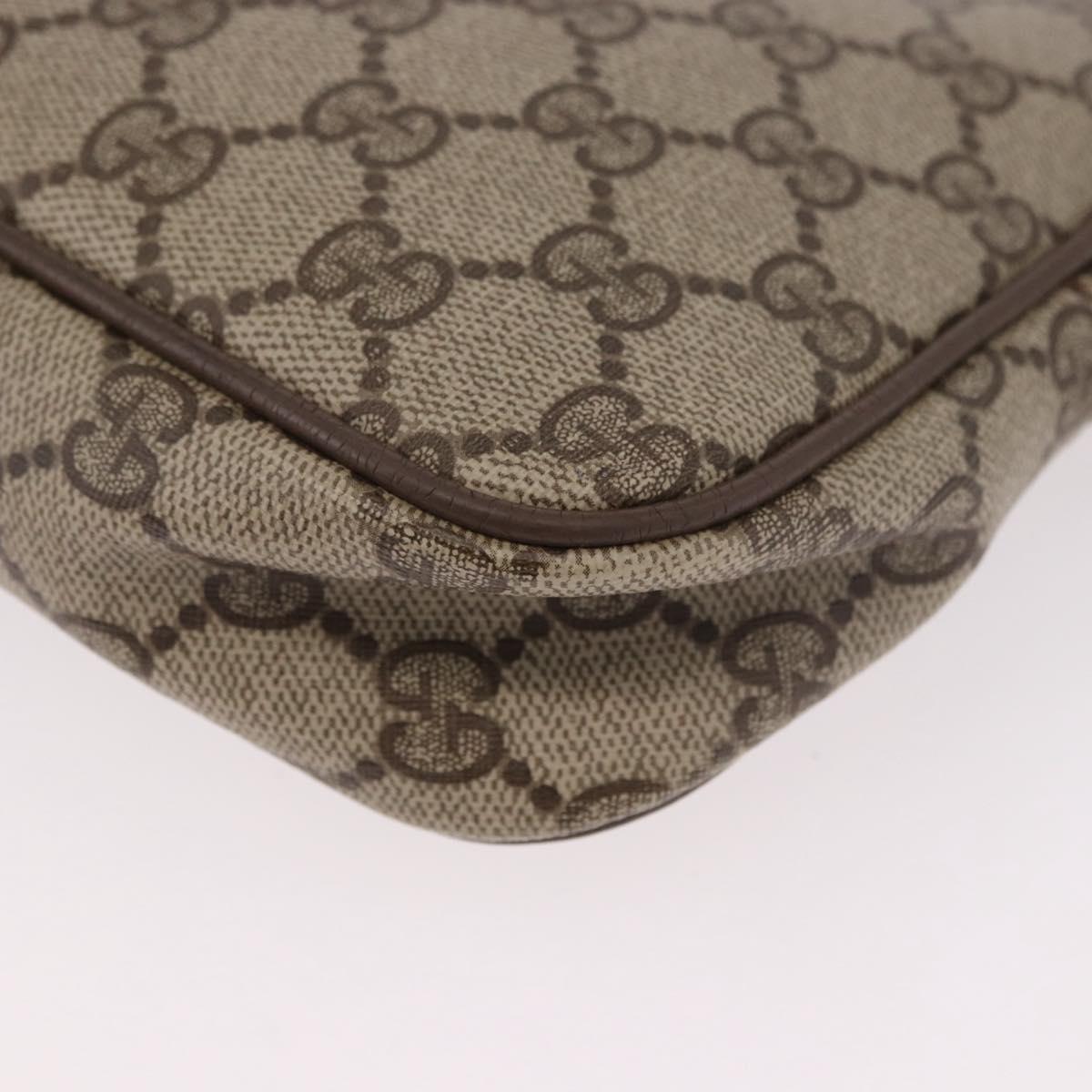 GUCCI GG Supreme Shoulder Bag PVC Beige Gold 56 02 068 Auth 190535