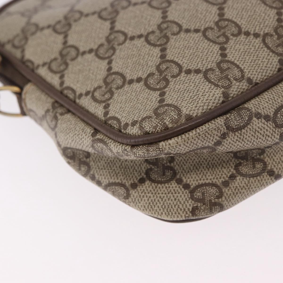 GUCCI GG Supreme Shoulder Bag PVC Beige Gold 56 02 068 Auth 190535