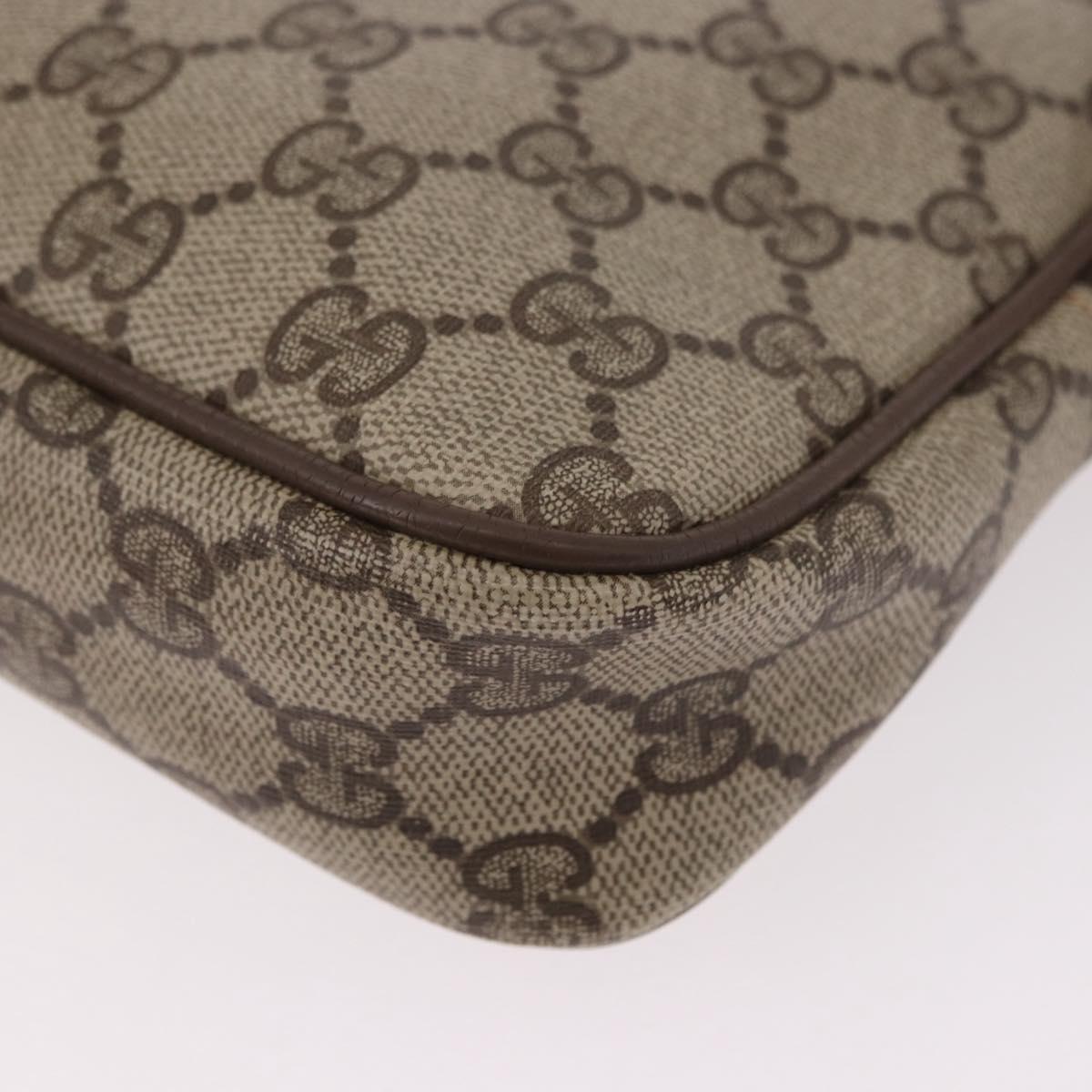 GUCCI GG Supreme Shoulder Bag PVC Beige Gold 56 02 068 Auth 190535