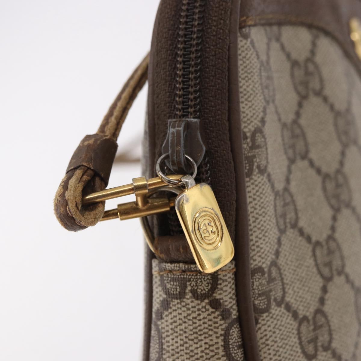 GUCCI GG Supreme Shoulder Bag PVC Beige Gold 56 02 068 Auth 190535