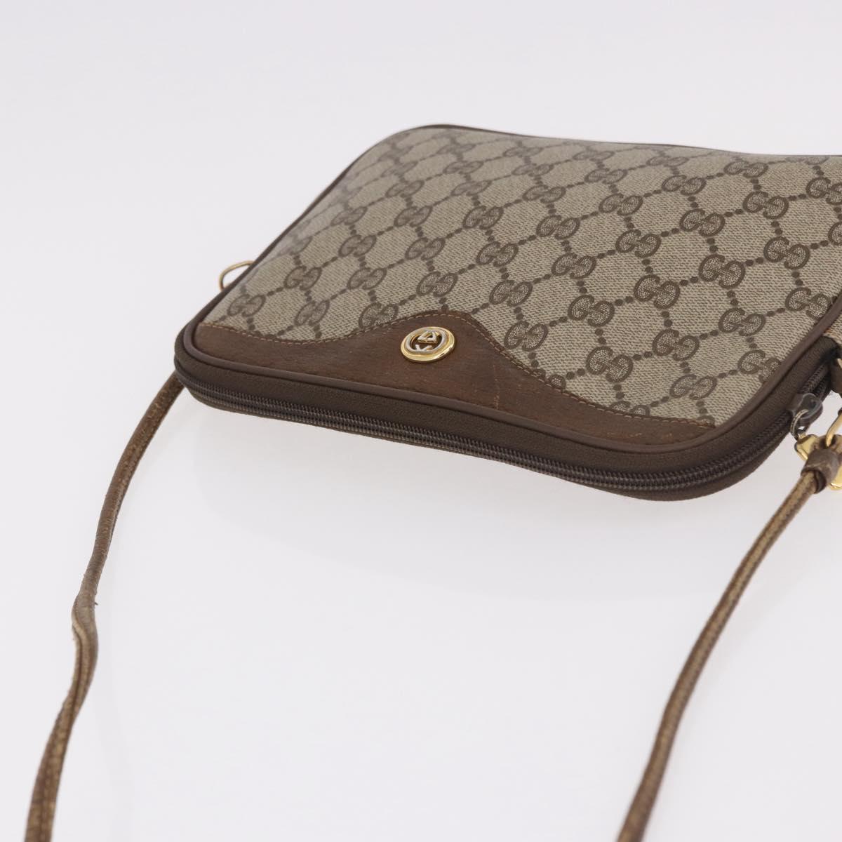 GUCCI GG Supreme Shoulder Bag PVC Beige Gold 56 02 068 Auth 190535
