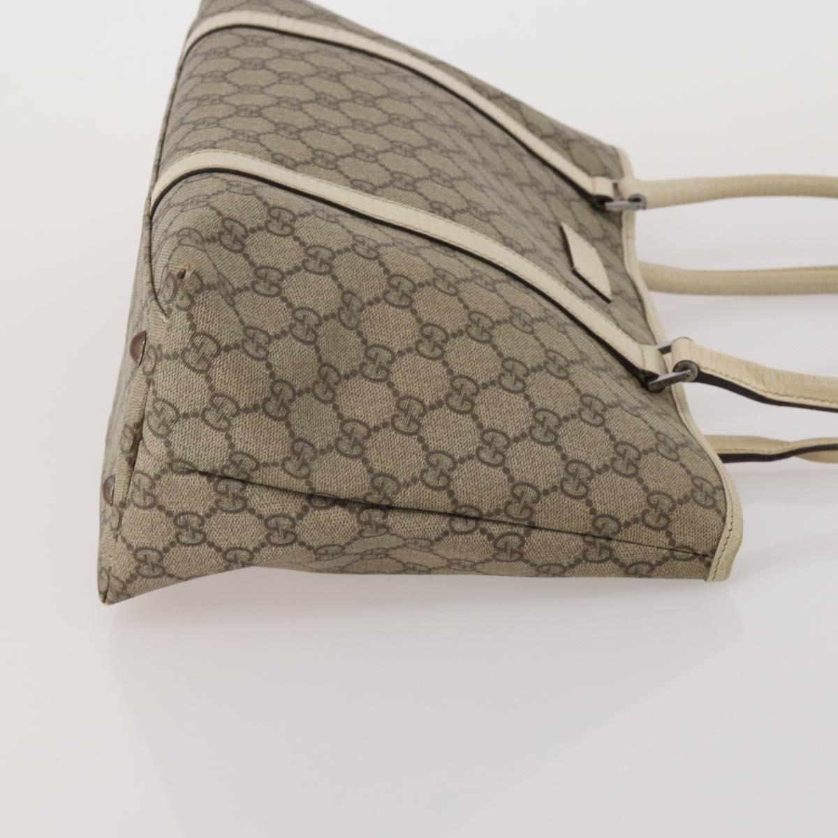 GUCCI GG Canvas GG Supreme Tote Bag PVC 2 Set Beige Auth 190536