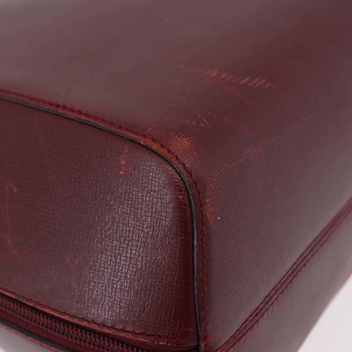CARTIER Must Line Backpack Bordeaux Gold Auth 190550
