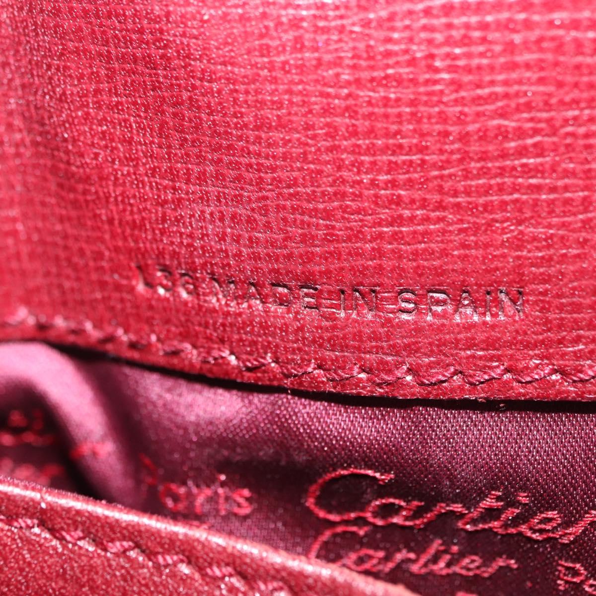 CARTIER Must Line Backpack Bordeaux Gold Auth 190550