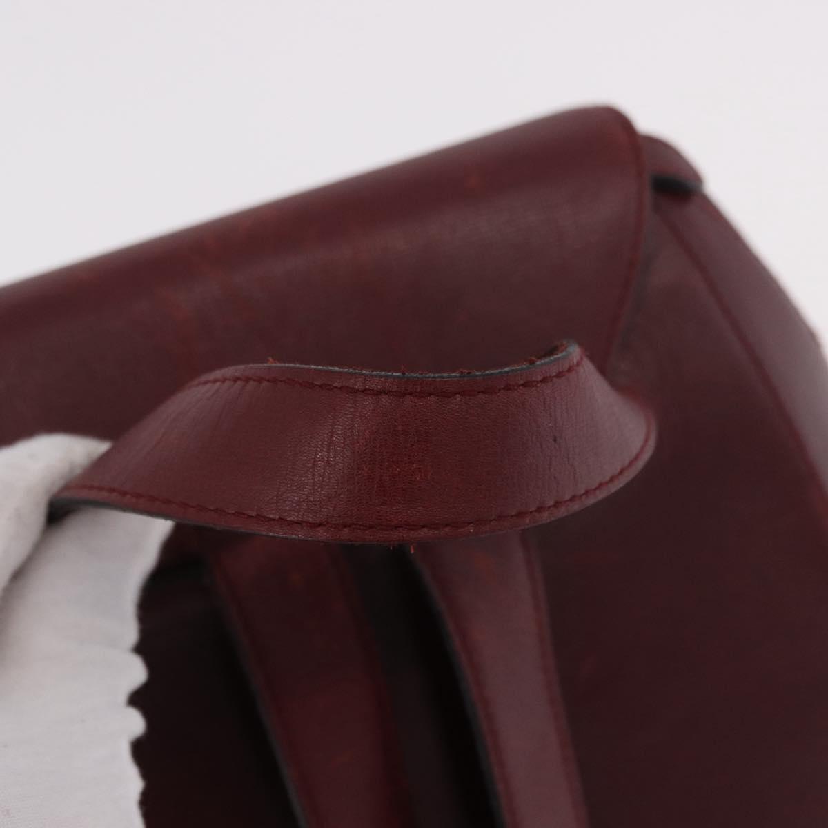 CARTIER Must Line Backpack Bordeaux Gold Auth 190550