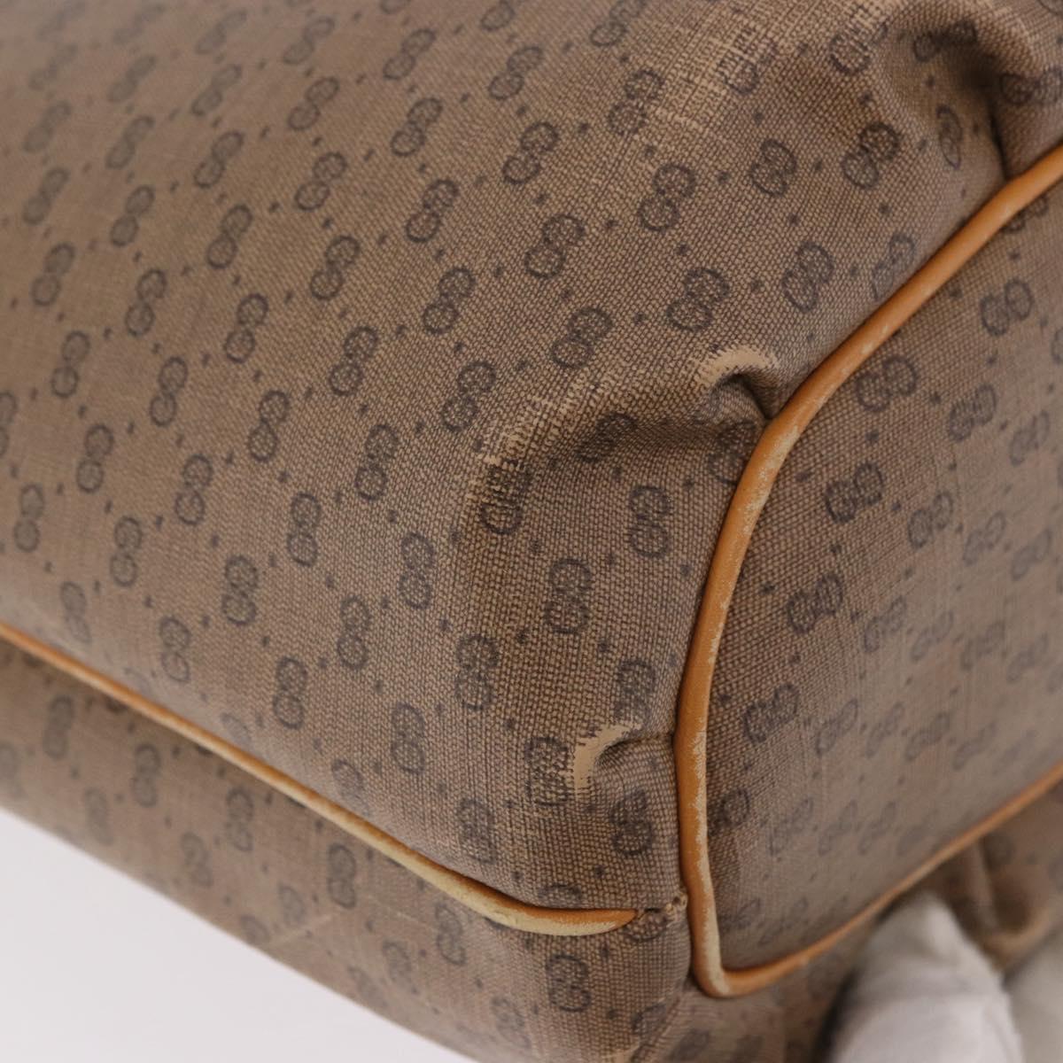 GUCCI Micro GG Shoulder Bag PVC Beige Auth 190555