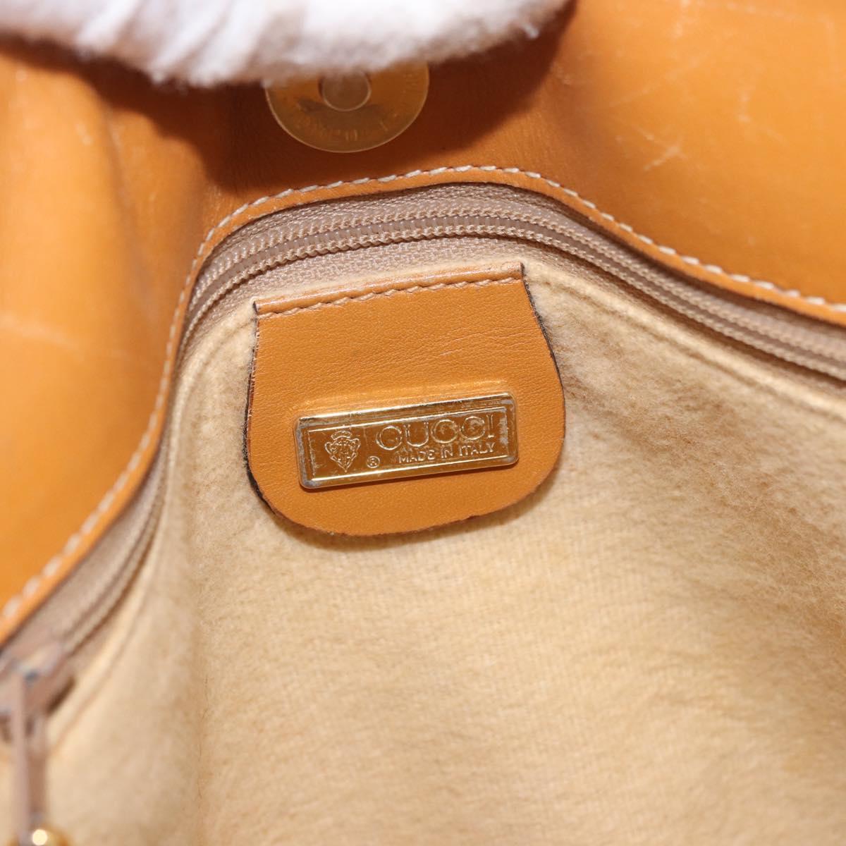 GUCCI Micro GG Shoulder Bag PVC Beige Auth 190555