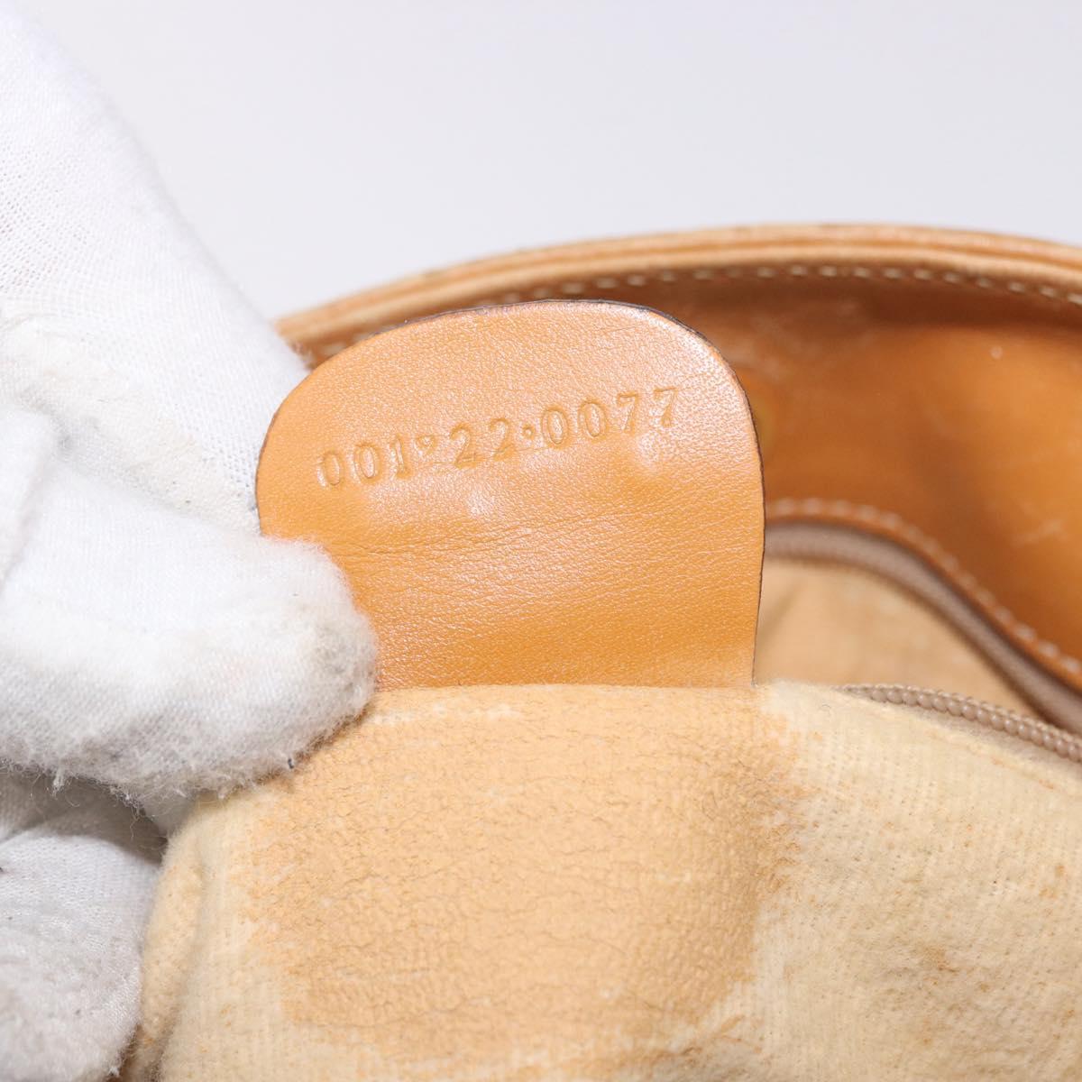 GUCCI Micro GG Shoulder Bag PVC Beige Auth 190555