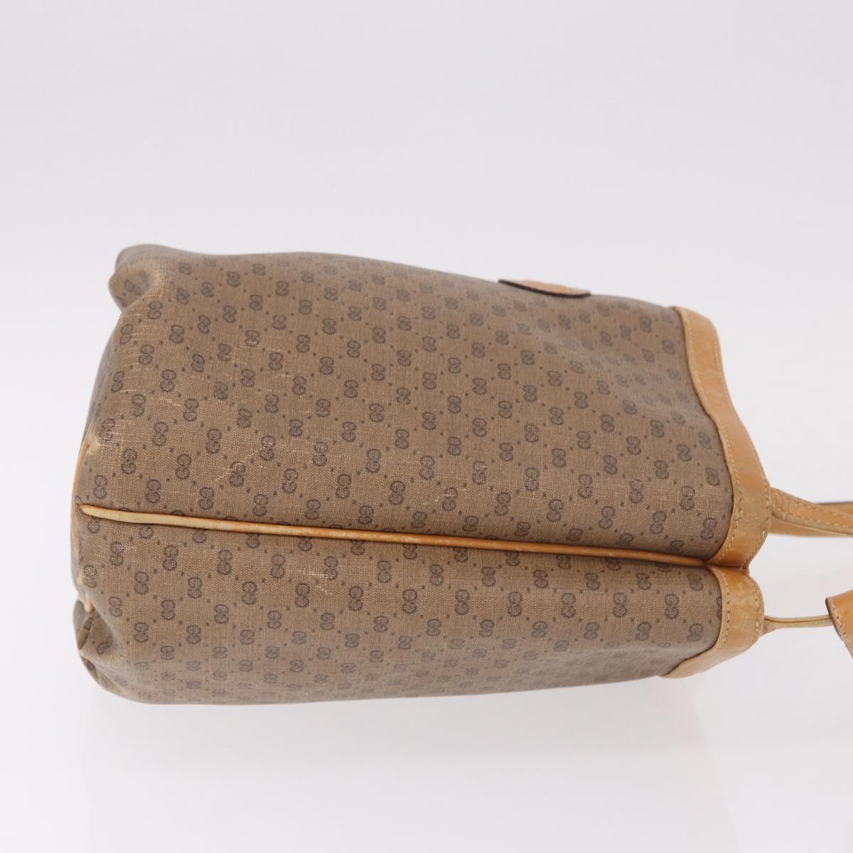 GUCCI Micro GG Shoulder Bag PVC Beige Auth 190555