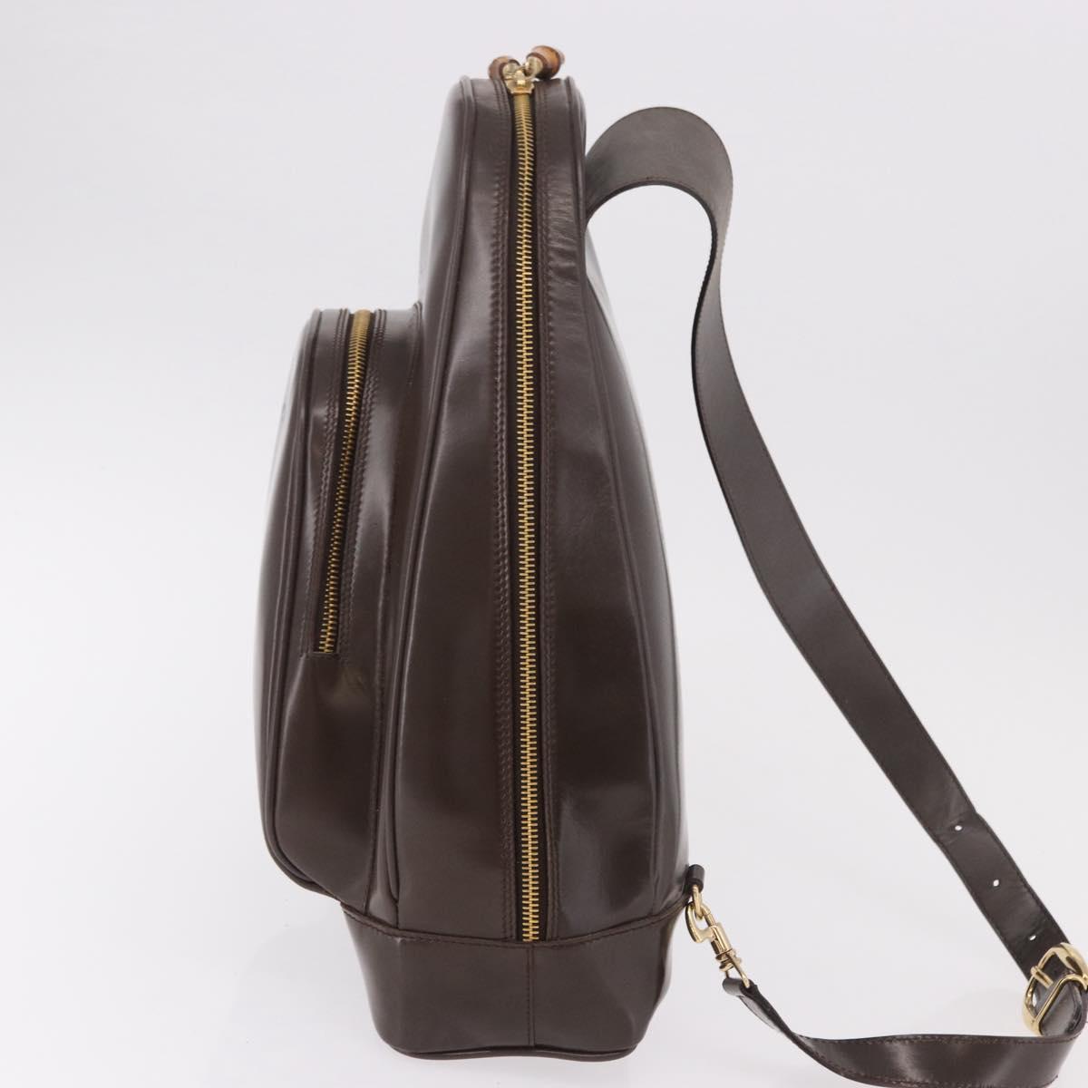 GUCCI Body Bag PVC Brown Gold 003 2113 Auth 190556