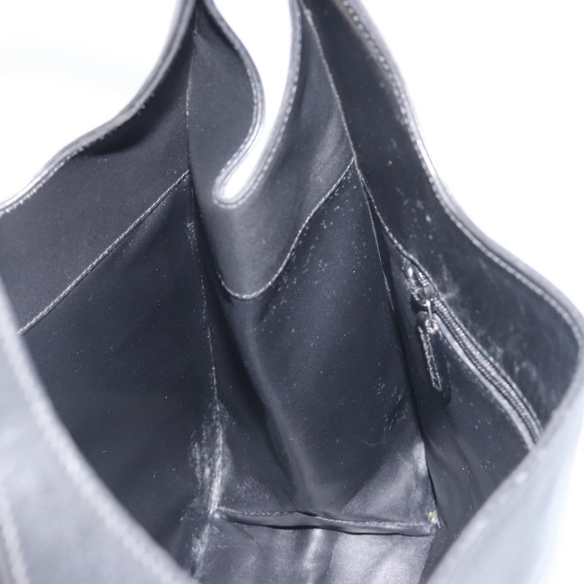 GUCCI Shoulder Bag Leather Black Silver 001 3162 Auth 190579