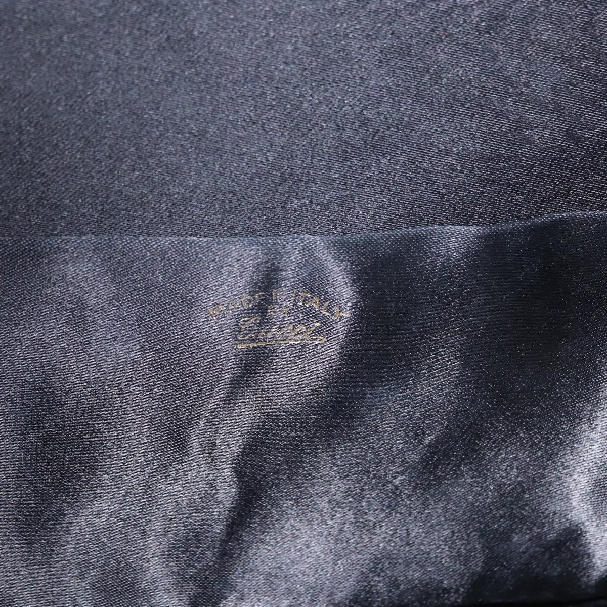 GUCCI GG Hand Bag Nylon Black Gold Auth 190585