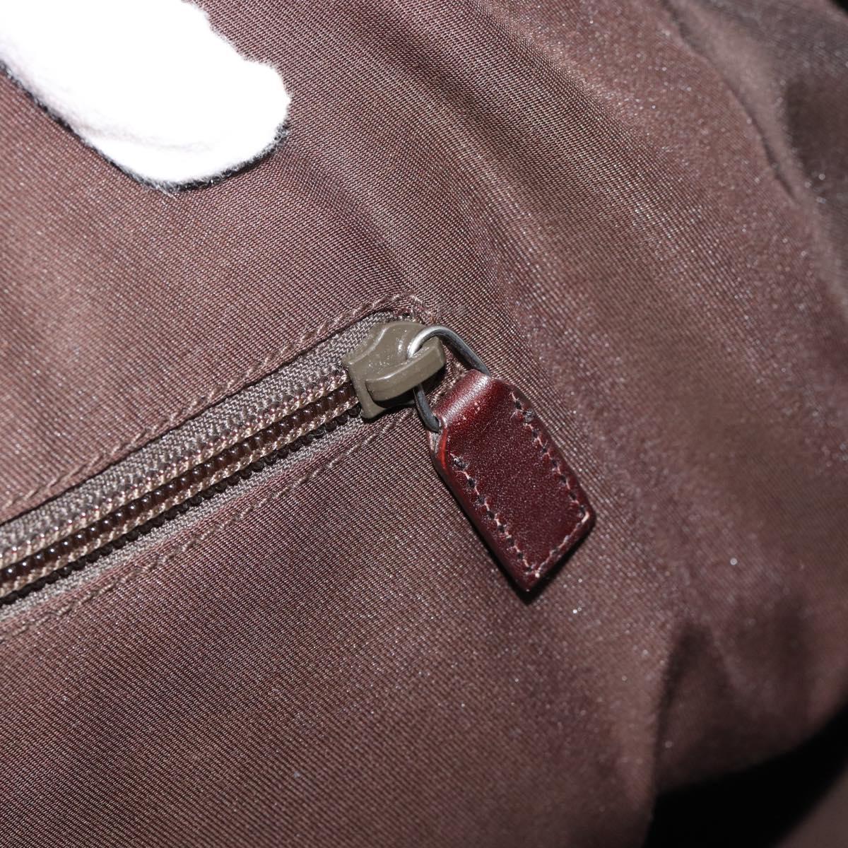 GUCCI Guccissima GG Canvas Boston Bag Leather Bordeaux Silver 146204 Auth 190589