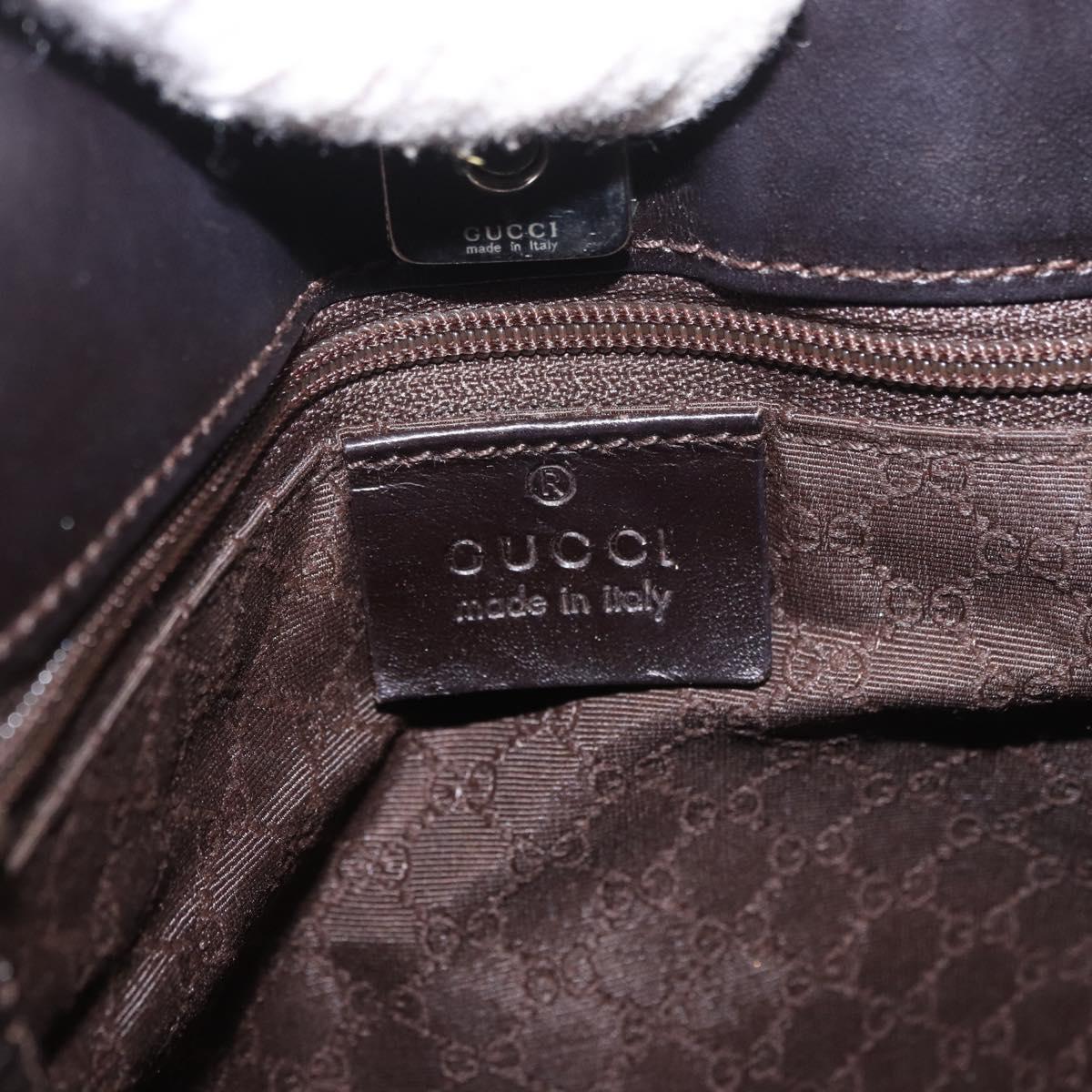 GUCCI Shoulder Bag Canvas Beige Silver 001 4321 Auth 190598