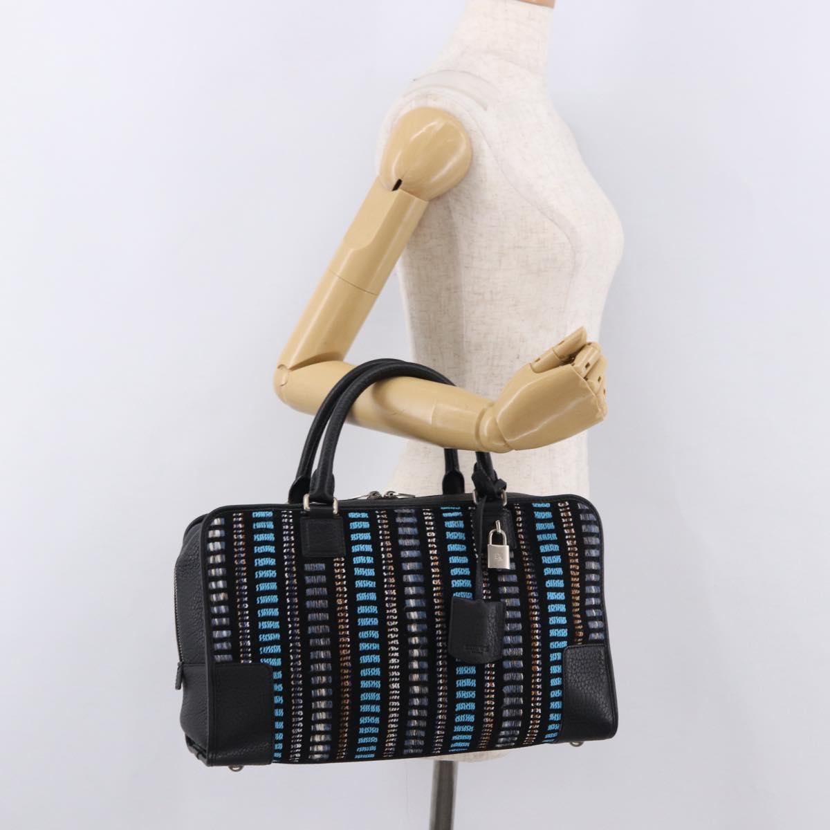 LOEWE Amazona 35 Bag tweed JUNYA WATANABE Collaboration Black Auth 190602SAM