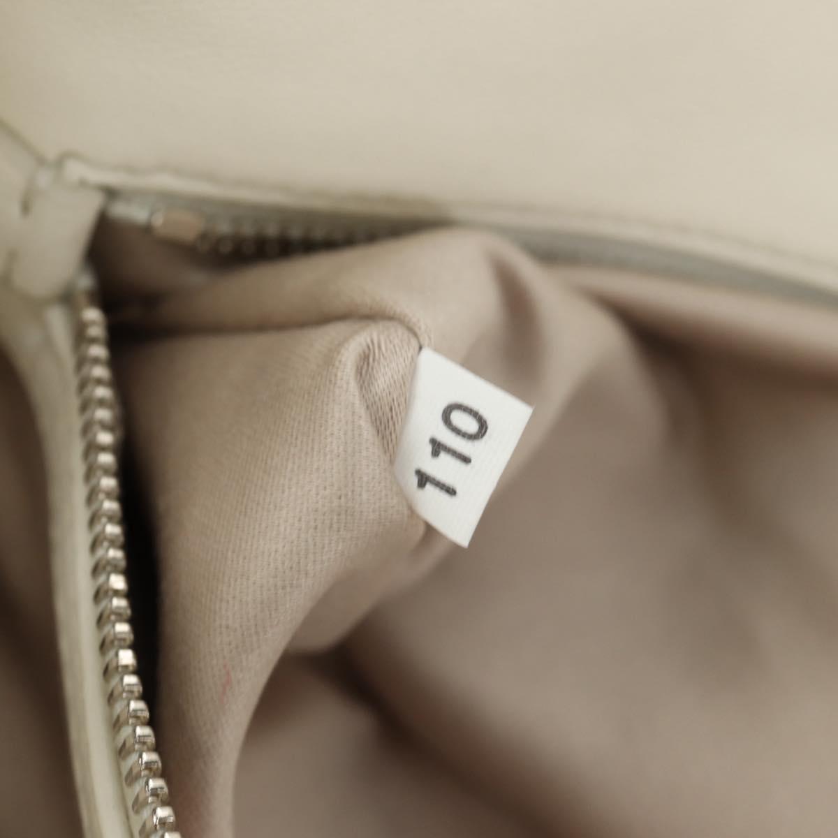 Miu Miu Chain Shoulder Bag Fur White Silver Auth 190605M