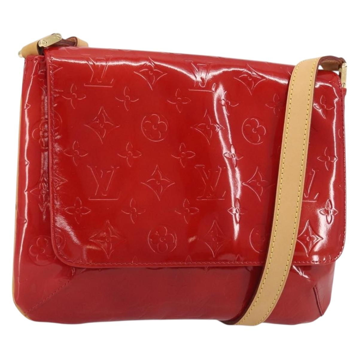 LOUIS VUITTON Monogram Vernis Thompson Street Bag Red Rouge M91094 Auth 190608