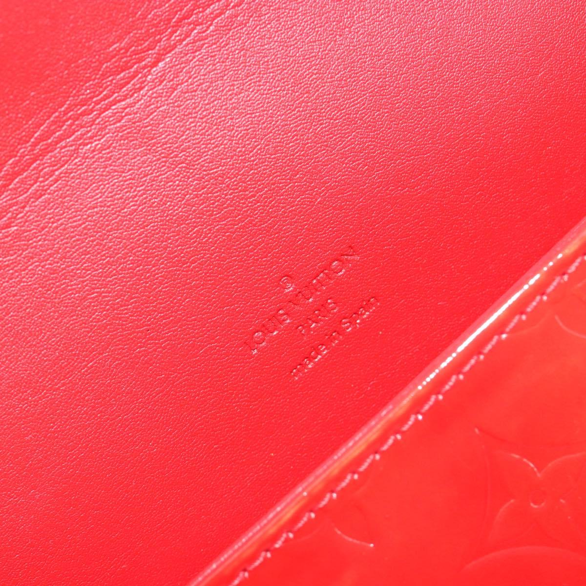 LOUIS VUITTON Monogram Vernis Thompson Street Bag Red Rouge M91094 Auth 190608