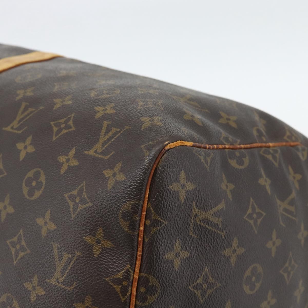 LOUIS VUITTON Monogram Keepall 55 Boston Bag M41424 LV Auth 190609