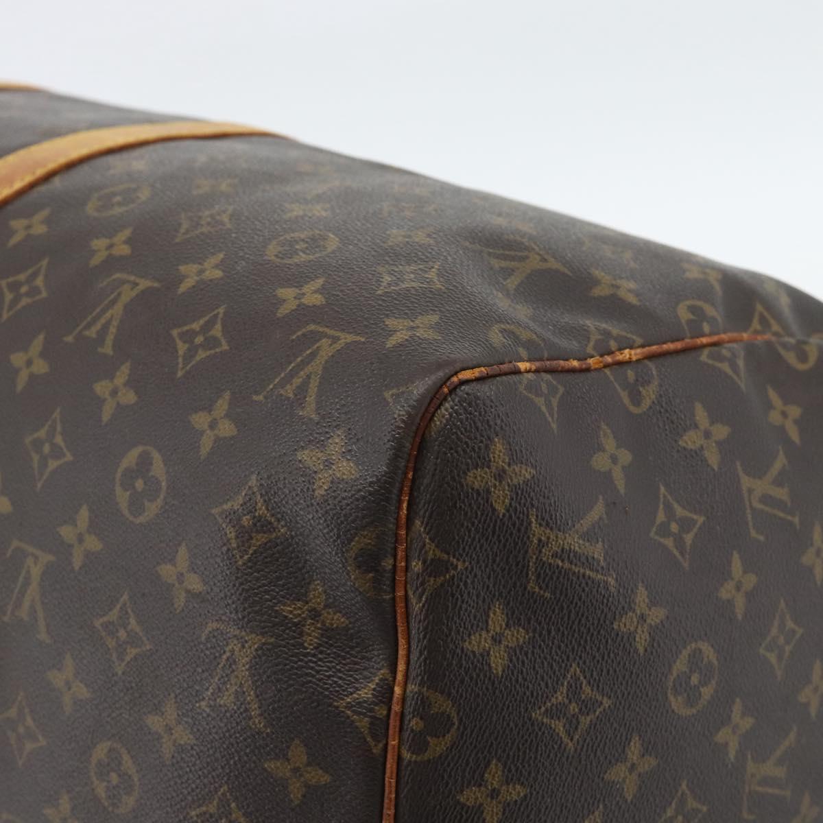 LOUIS VUITTON Monogram Keepall 55 Boston Bag M41424 LV Auth 190609