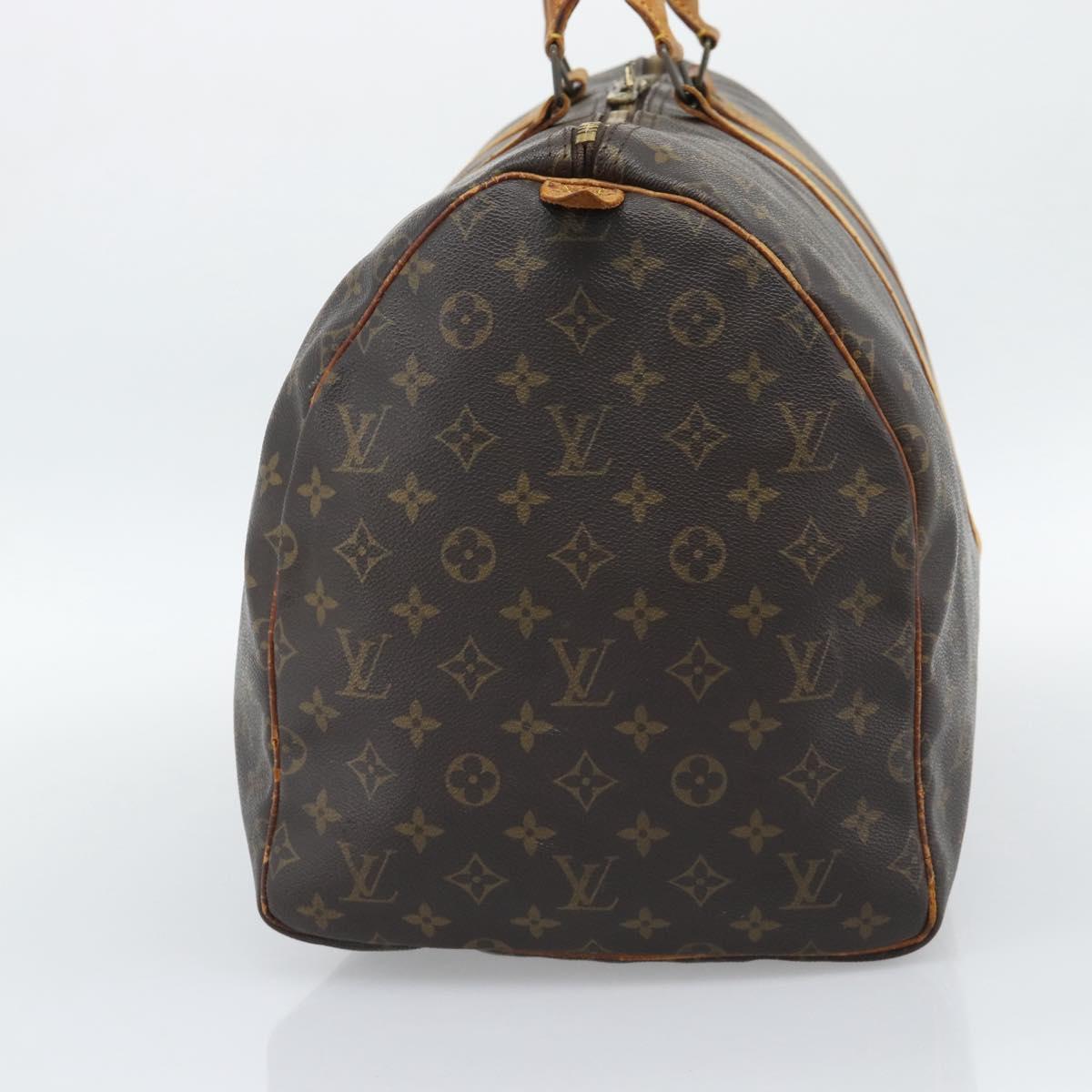 LOUIS VUITTON Monogram Keepall 55 Boston Bag M41424 LV Auth 190609