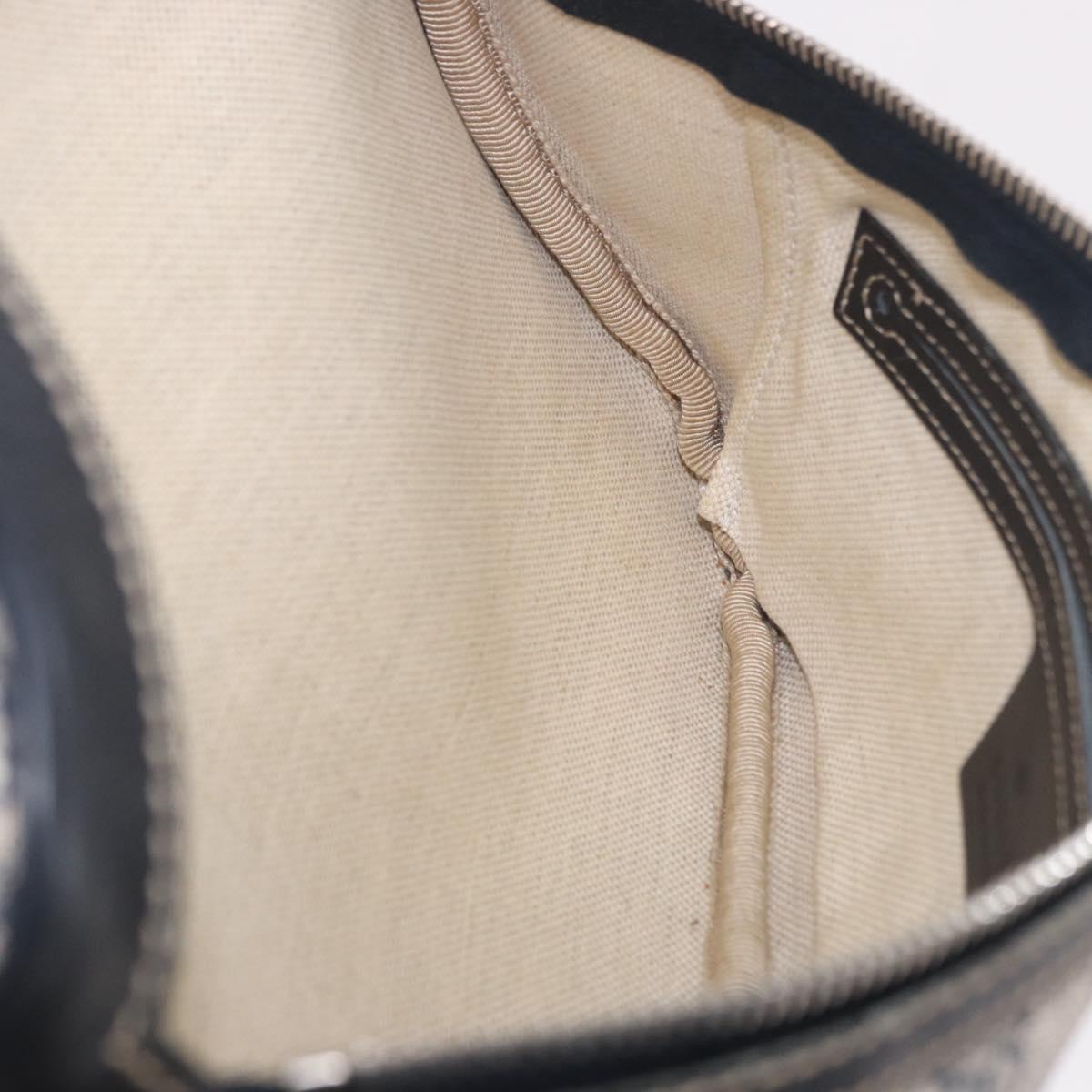 GUCCI GG Supreme Waist Bag PVC Navy Silver 233269 Auth 190610