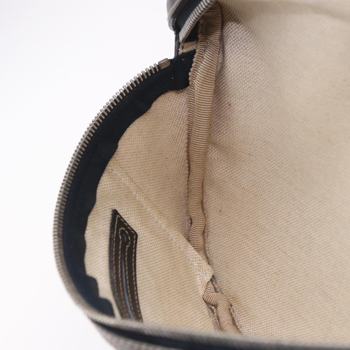 GUCCI GG Supreme Waist Bag PVC Navy Silver 233269 Auth 190610