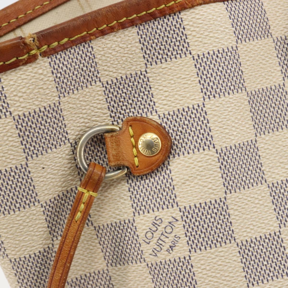 LOUIS VUITTON Damier Azur Neverfull MM Tote Bag N41605 LV Auth 190624