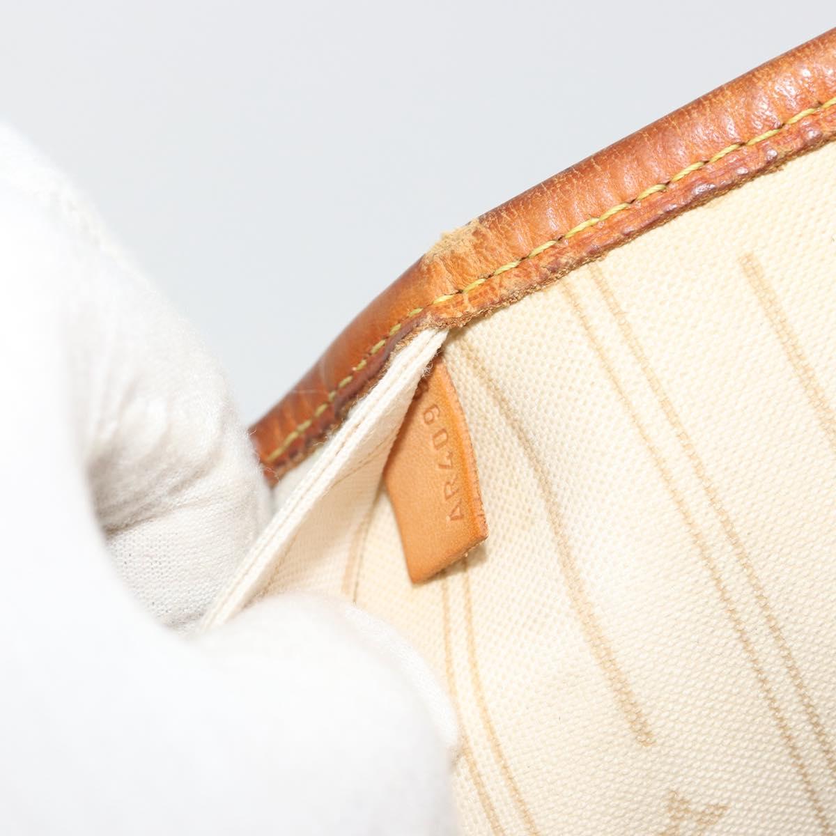 LOUIS VUITTON Damier Azur Neverfull MM Tote Bag N41605 LV Auth 190624