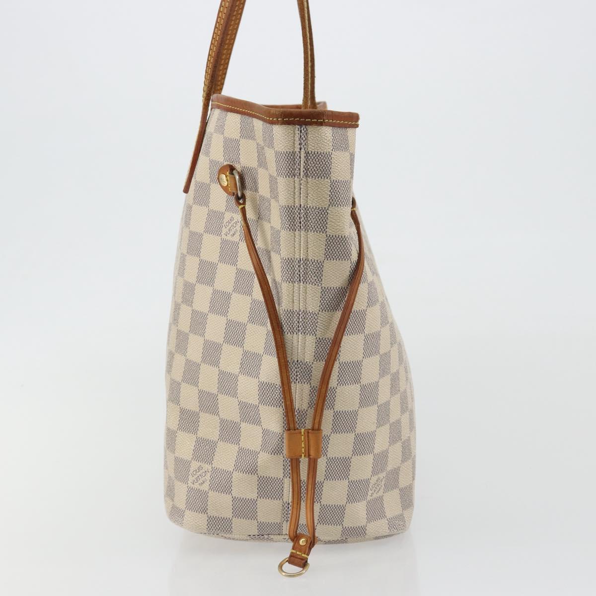 LOUIS VUITTON Damier Azur Neverfull MM Tote Bag N41605 LV Auth 190624