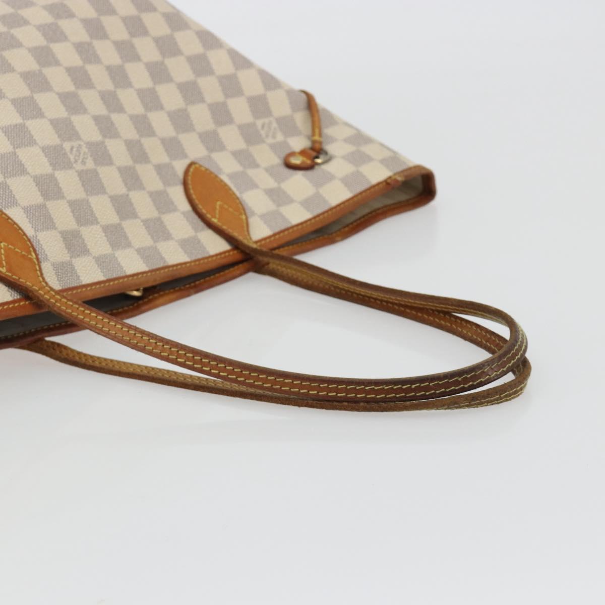 LOUIS VUITTON Damier Azur Neverfull MM Tote Bag N41605 LV Auth 190624