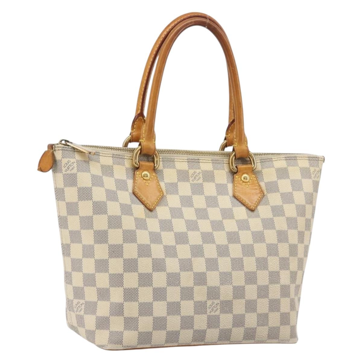 LOUIS VUITTON Damier Azur Saleya PM Tote Bag N51186 LV Auth 190633