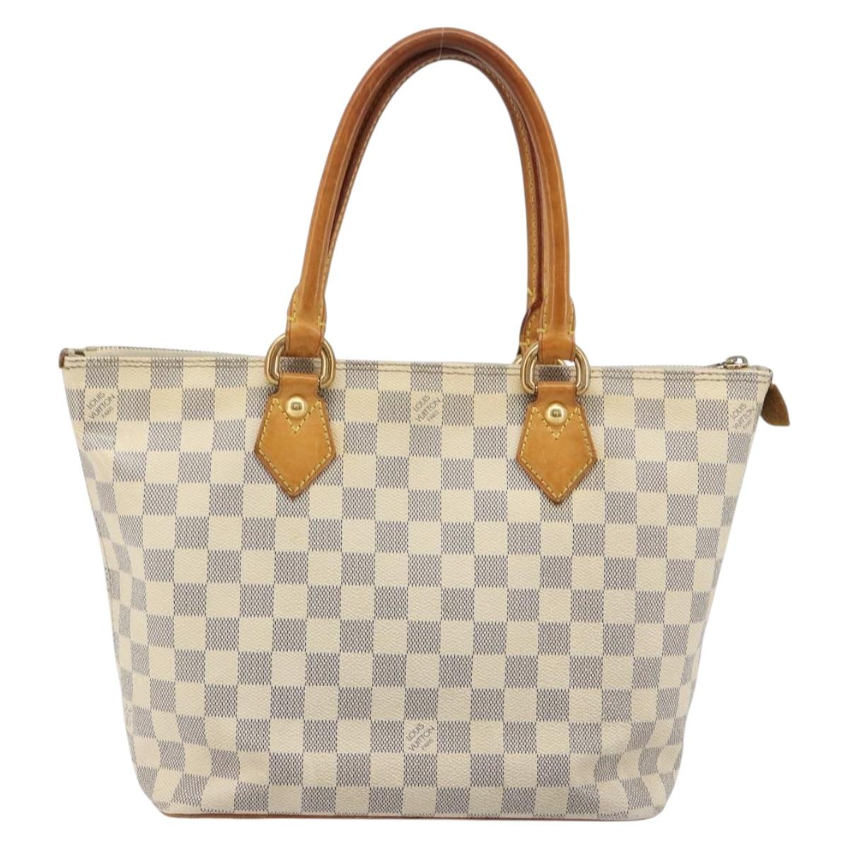 LOUIS VUITTON Damier Azur Saleya PM Tote Bag N51186 LV Auth 190633