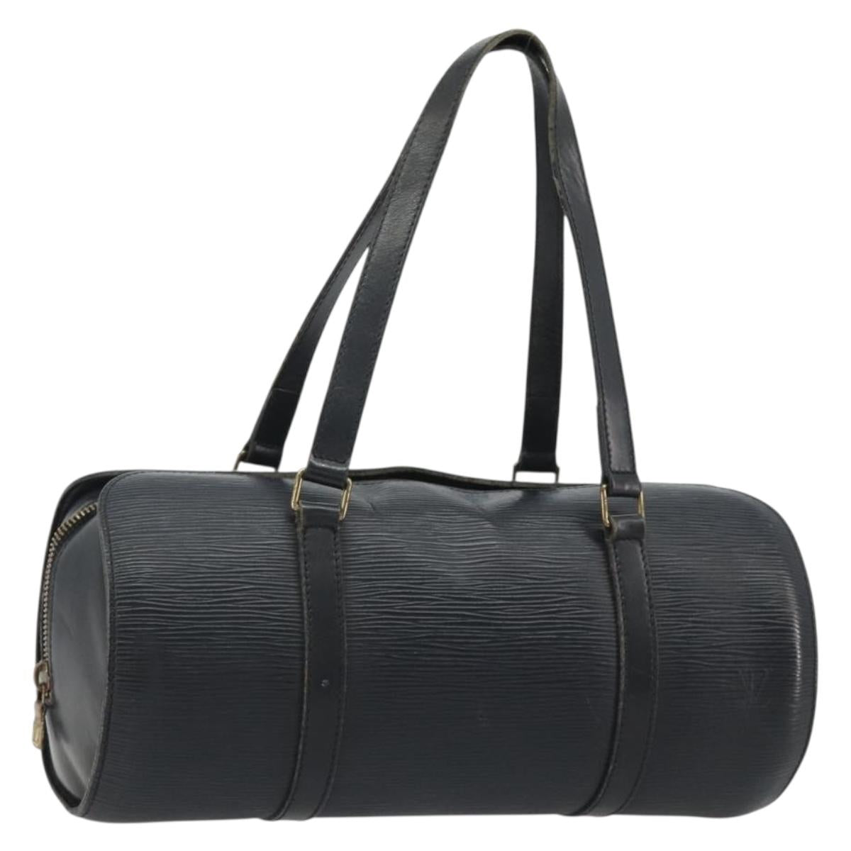 LOUIS VUITTON Epi Soufflot Hand Bag Black M52222 LV Auth 190634