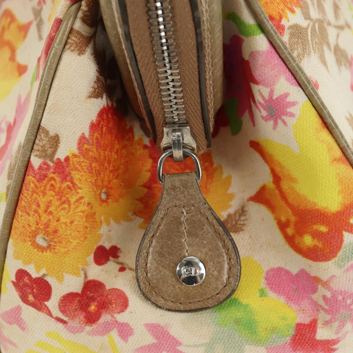 Christian Dior Boston Bag Canvas Multicolor Silver Auth 190638M