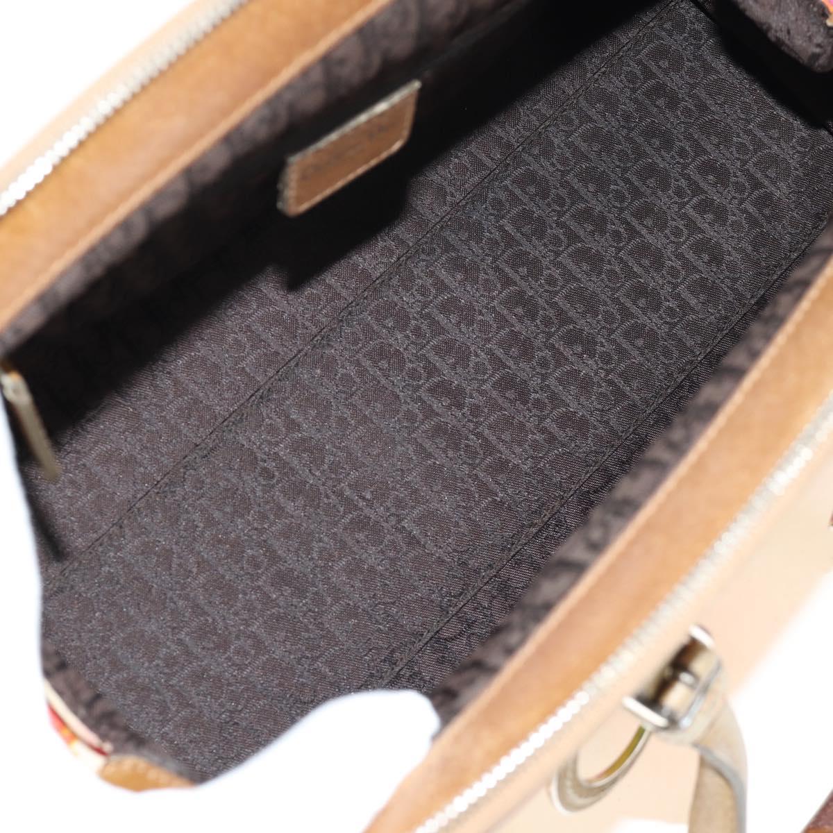 Christian Dior Boston Bag Canvas Multicolor Silver Auth 190638M