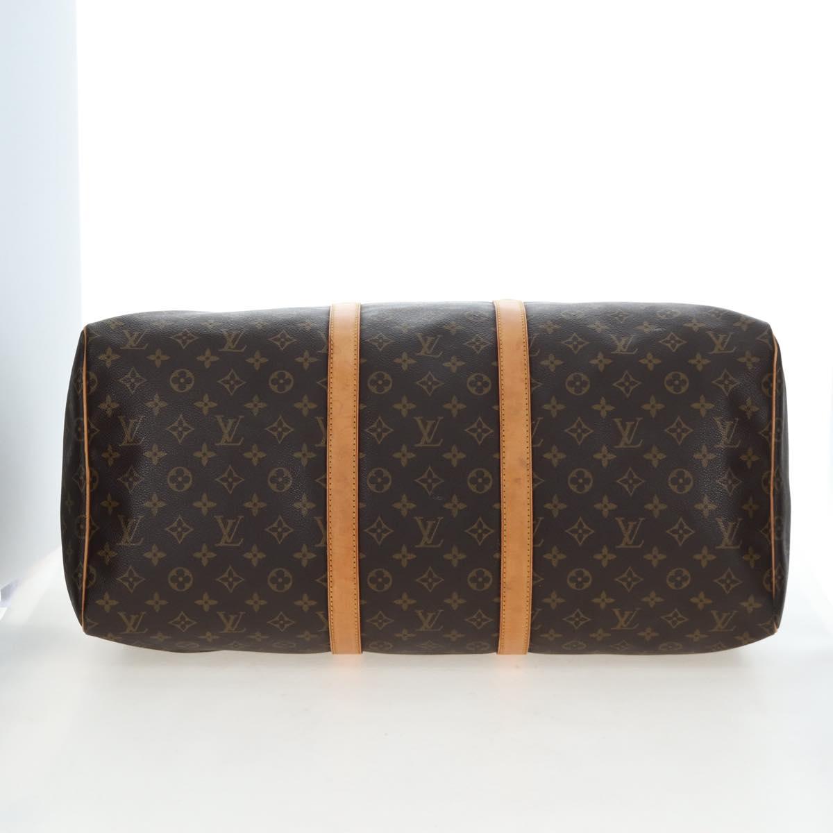 LOUIS VUITTON Monogram Keepall 55 Boston Bag M41424 LV Auth 190643A