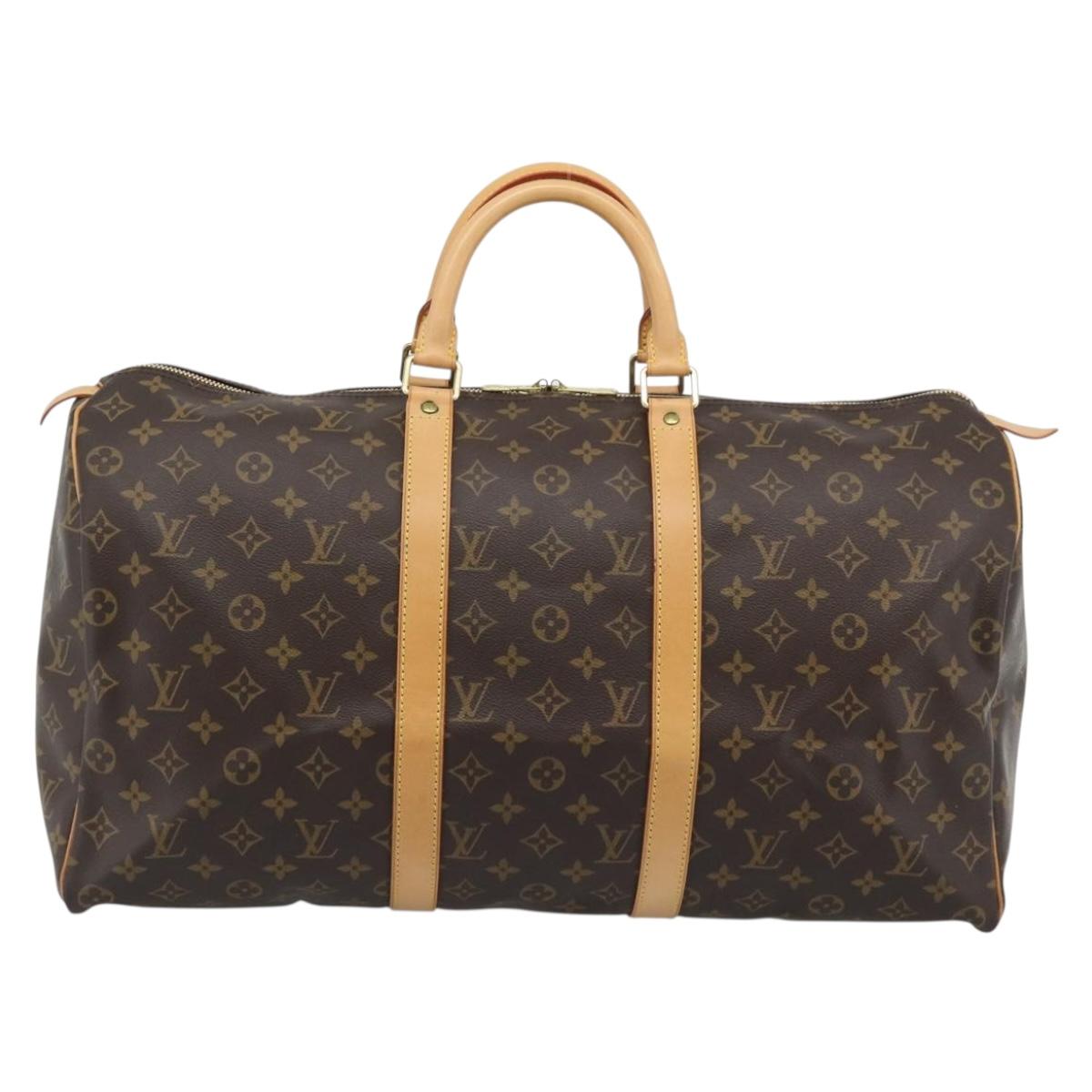 LOUIS VUITTON Monogram Keepall 50 Boston Bag M41426 LV Auth 190644