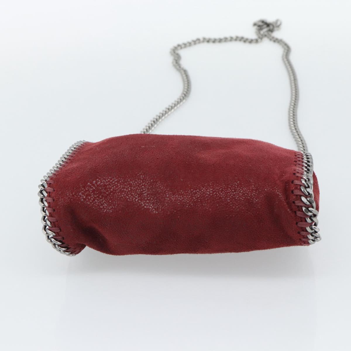 Stella MacCartney Chain Falabella Tiny Bag Polyester 2way Bordeaux Auth 190646A