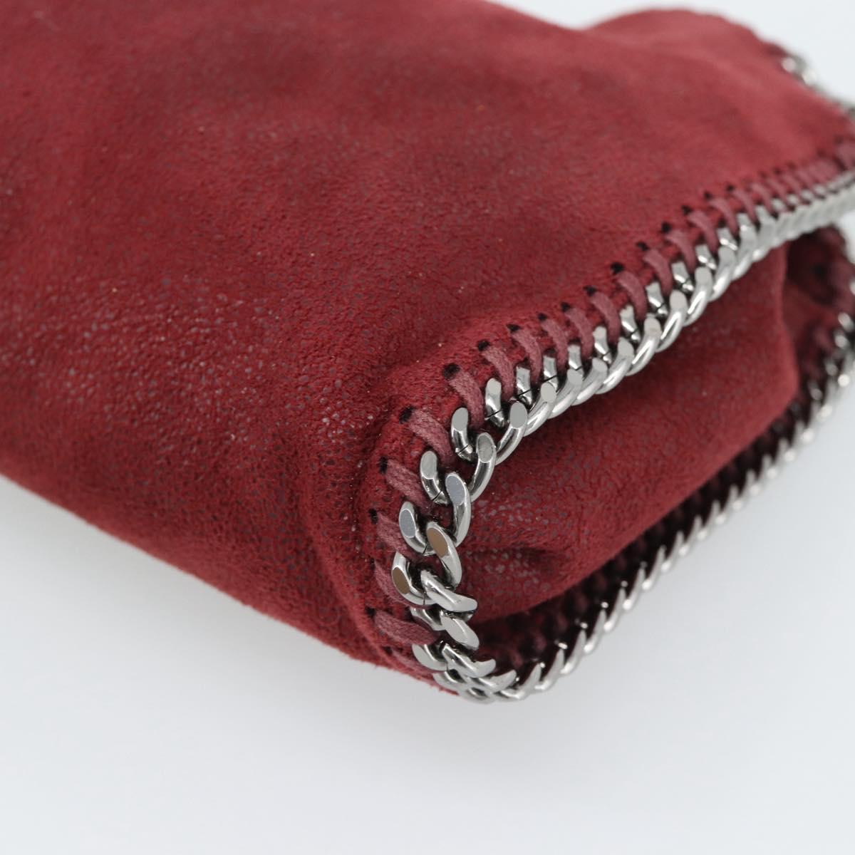 Stella MacCartney Chain Falabella Tiny Bag Polyester 2way Bordeaux Auth 190646A
