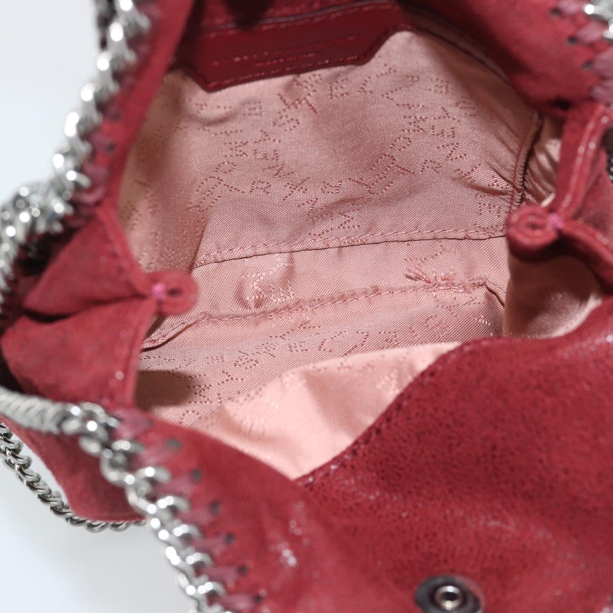 Stella MacCartney Chain Falabella Tiny Bag Polyester 2way Bordeaux Auth 190646A