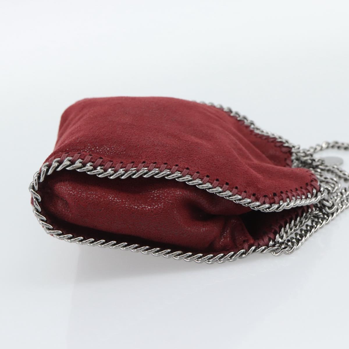 Stella MacCartney Chain Falabella Tiny Bag Polyester 2way Bordeaux Auth 190646A