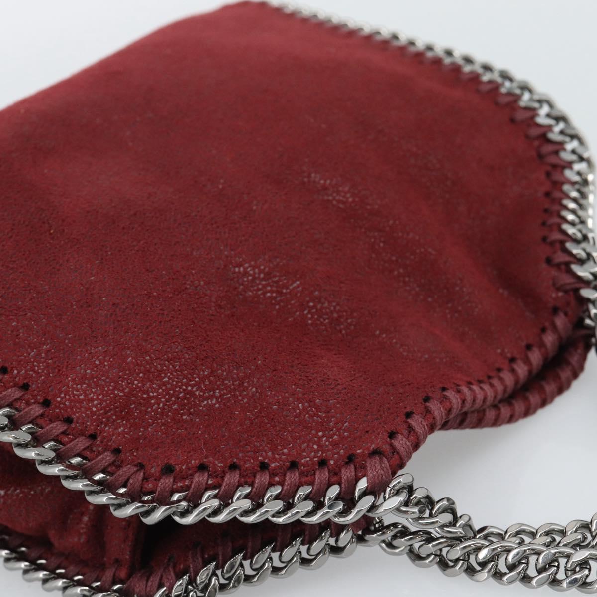 Stella MacCartney Chain Falabella Tiny Bag Polyester 2way Bordeaux Auth 190646A