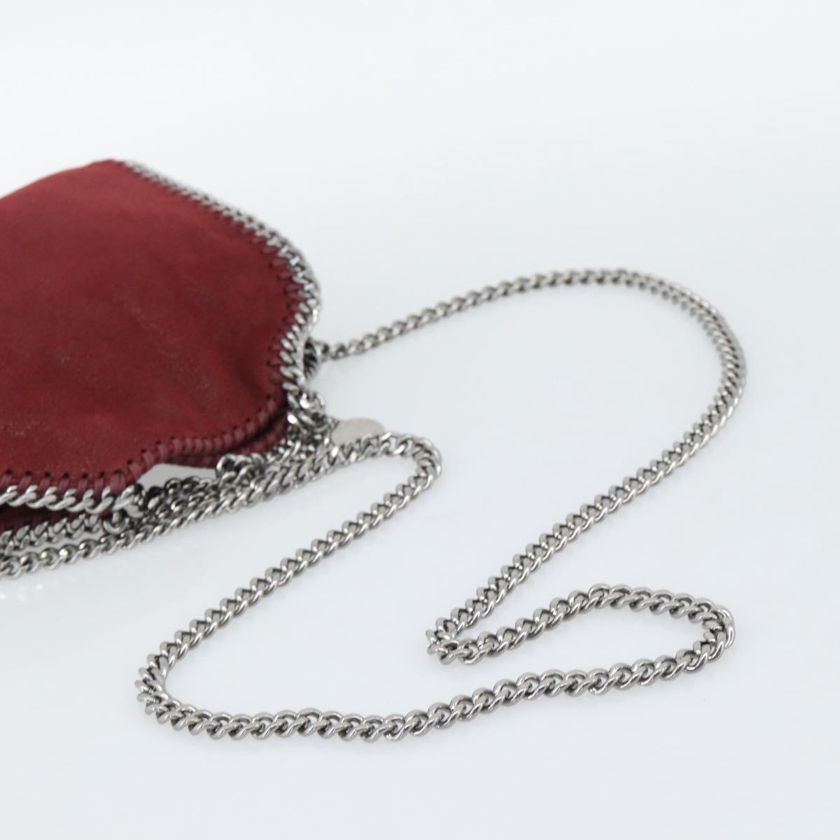 Stella MacCartney Chain Falabella Tiny Bag Polyester 2way Bordeaux Auth 190646A