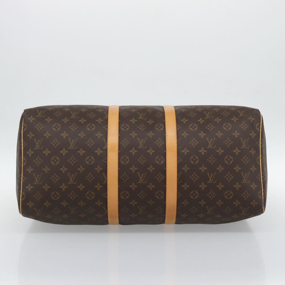 LOUIS VUITTON Monogram Keepall 55 Boston Bag M41424 LV Auth 190647A