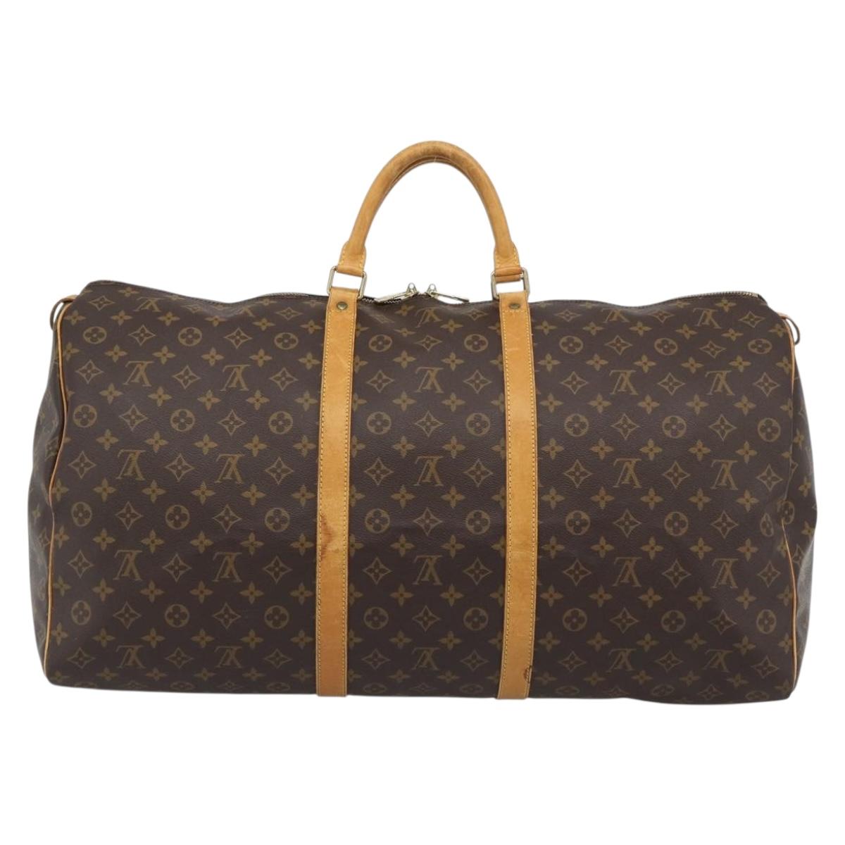 LOUIS VUITTON Monogram Keepall 60 Boston Bag M41422 LV Auth 190648